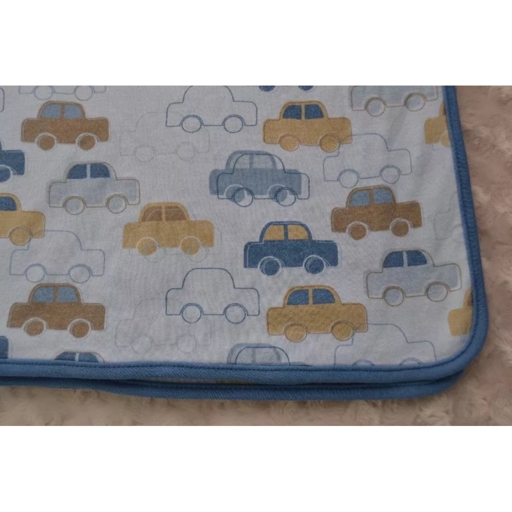Dwell Studio for Target Car Baby Blanket Blue Tan Brown Vehicle Automobile Lovey